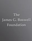 A grey graphic with the words James G. Boswell Foundation