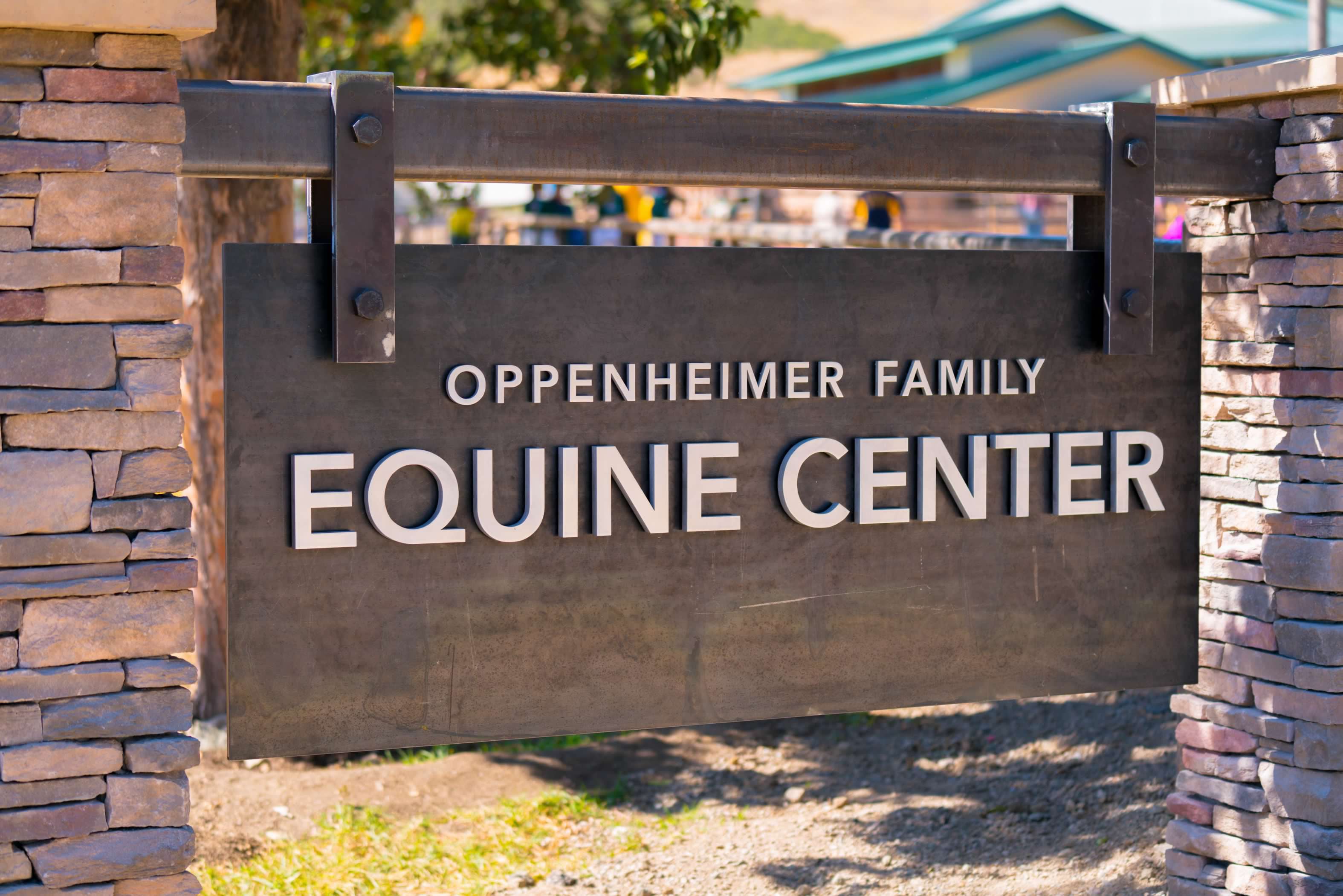 Oppenheimer Family Equine Center Sign