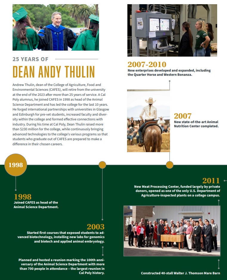 A graphic for Andy Thulin's retirement.