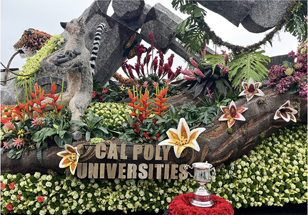 The Cal Poly Universities Rose Float. 