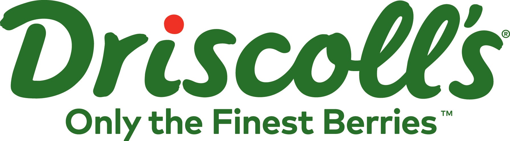 Driscoll’s logo featuring green script lettering with the tagline “Only the Finest Berries” beneath the brand name.
