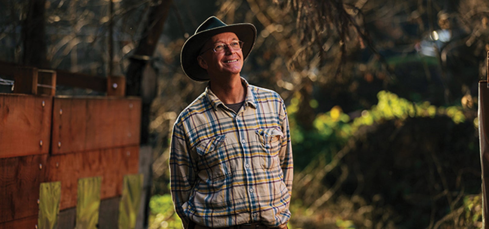 Cal Poly Professor Grey Hayes poses for a photograph at Swanton Pacific Ranch. 