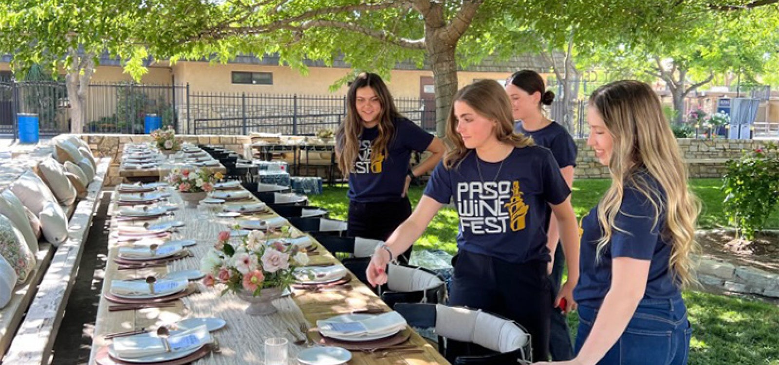 Cal Poly students assisting with the Paso Wine Fest