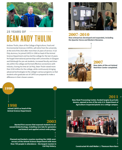 A graphic for Andy Thulin's retirement.