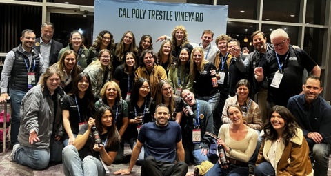 A group of students at the Unified Wine and Grape Symposium. 