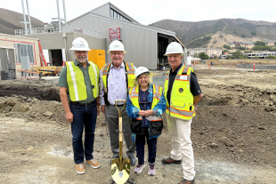 John and Cynthia Cook with Dean Brian Horgan and George Gallagher, head of the Animal Science Department.