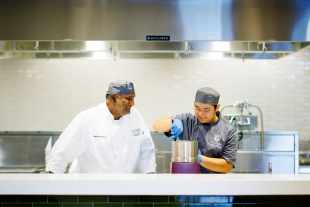 The culinary teaching lab and sensory lab.