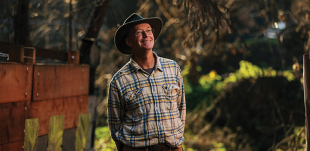 Cal Poly Professor Grey Hayes poses for a photograph at Swanton Pacific Ranch. 