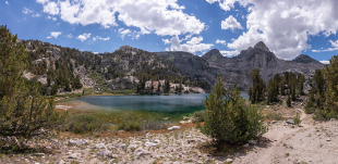 Image of a lake and mountains in the background