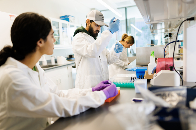 Students evaluate microflora in poultry