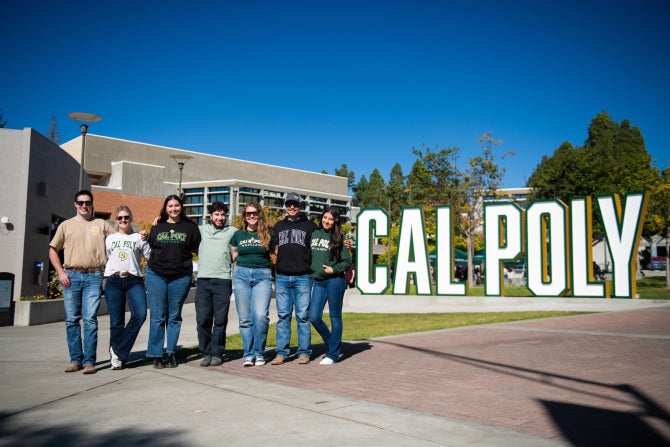 A group of students at Cal Poly Letters