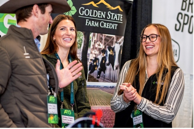Farm Credit representatives at the Cal Poly Ag Showcase. 
