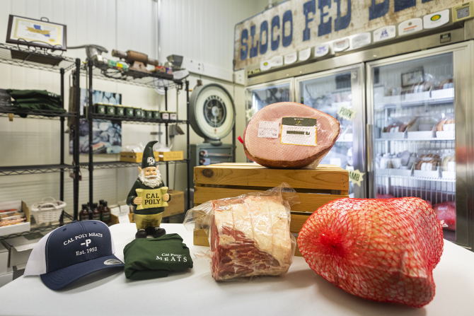 For the holidays Cal Poly Meats is offering their traditional hickory smoked Holiday Hams, fresh Prime Rib and whole Turkeys.