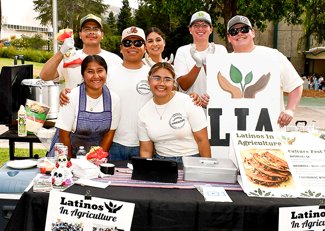 The Latinos in Agriculture Club at Culture Fest at Cal Poly. 