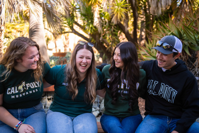 A group of students laughing
