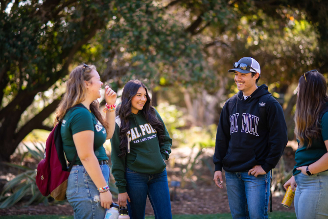 Students hangout on campus. 