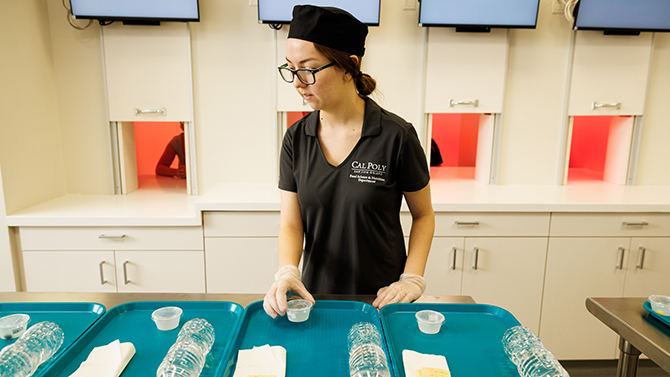 A students a study in the Frost lab. 