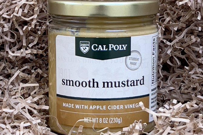 A jar of student-made mustard.