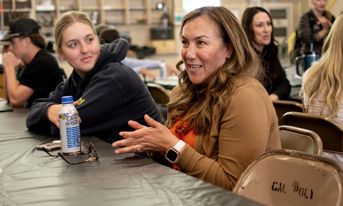 Students meet and talk with industry professionals. 