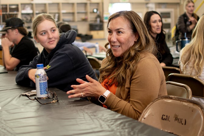 Students meet and talk with industry professionals. 