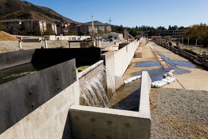 The Cal Poly Water Resources Facility used for irrigation teaching programs, and provides Cal Poly with a unique, closely situated field laboratory for practical demonstrations and laboratory exercises.